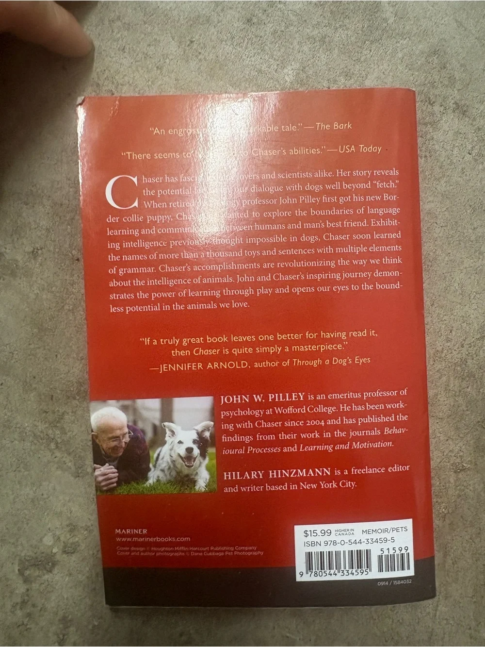 John W. Pilley Jr. Chaser: Unlocking the Genius of the Dog... 2014 Trade PB